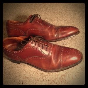Brown leather shoes